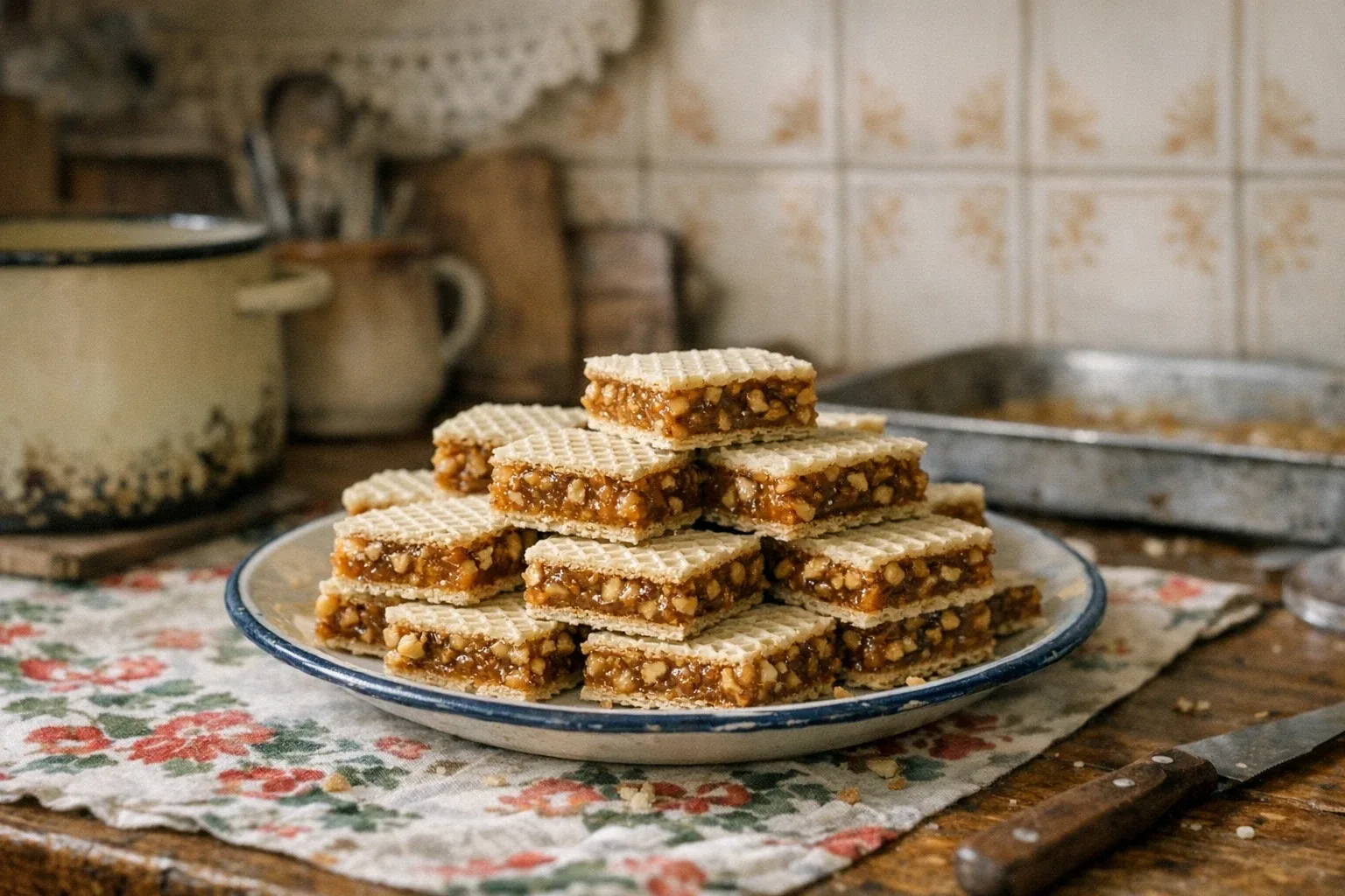 Karamellás nápolyi (grillázsszelet)