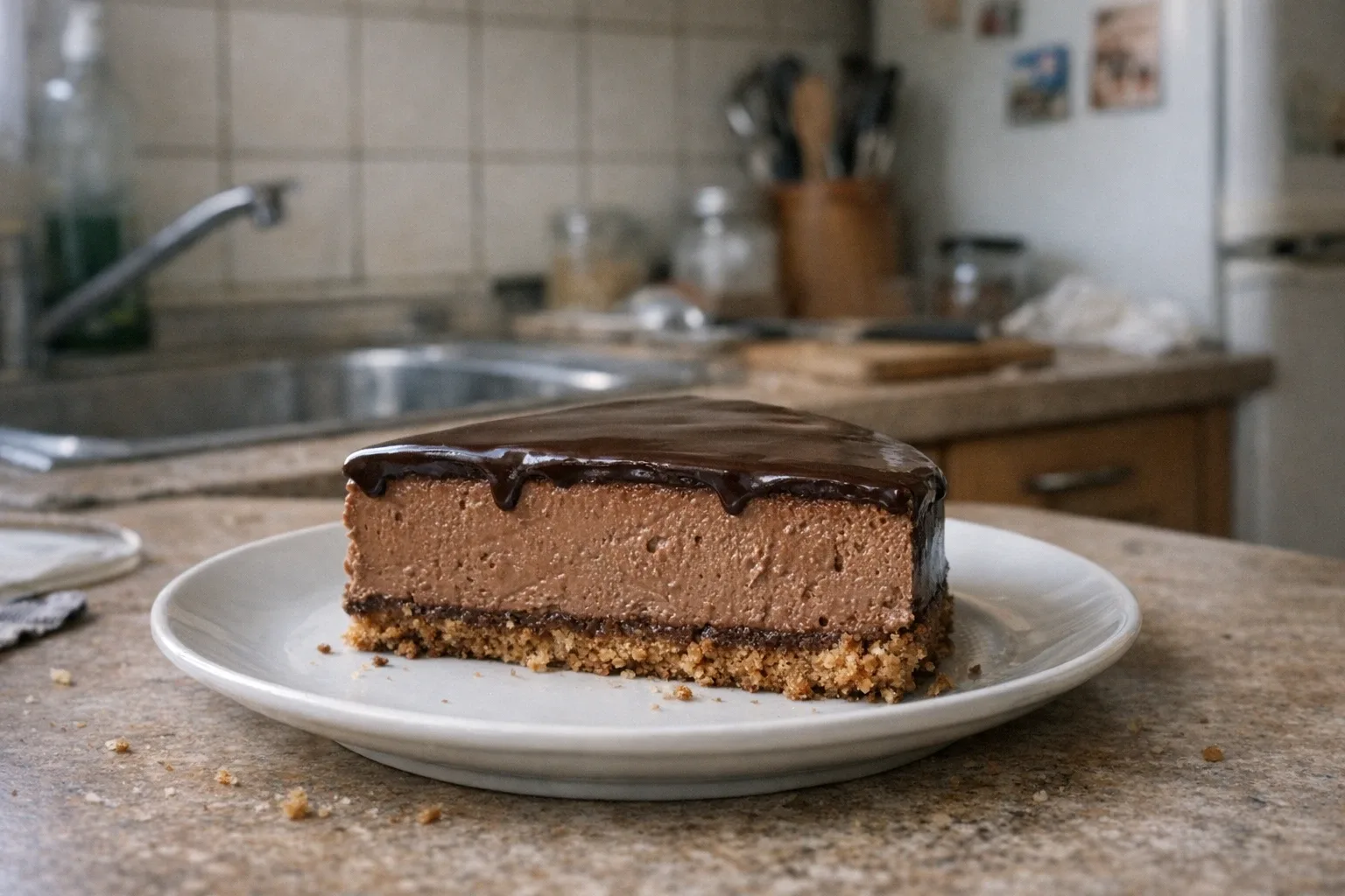 Sütés nélküli csokoládás sajttorta