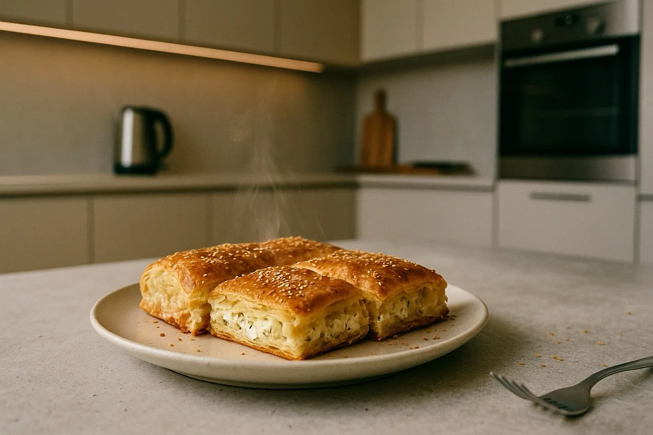 Sajtos börek leveles tésztából