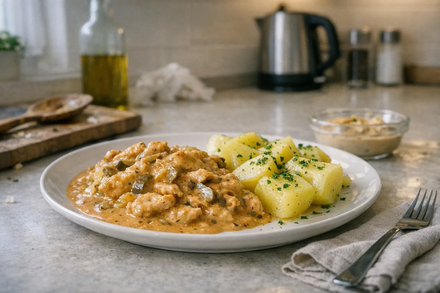 Csirkés Stroganoff