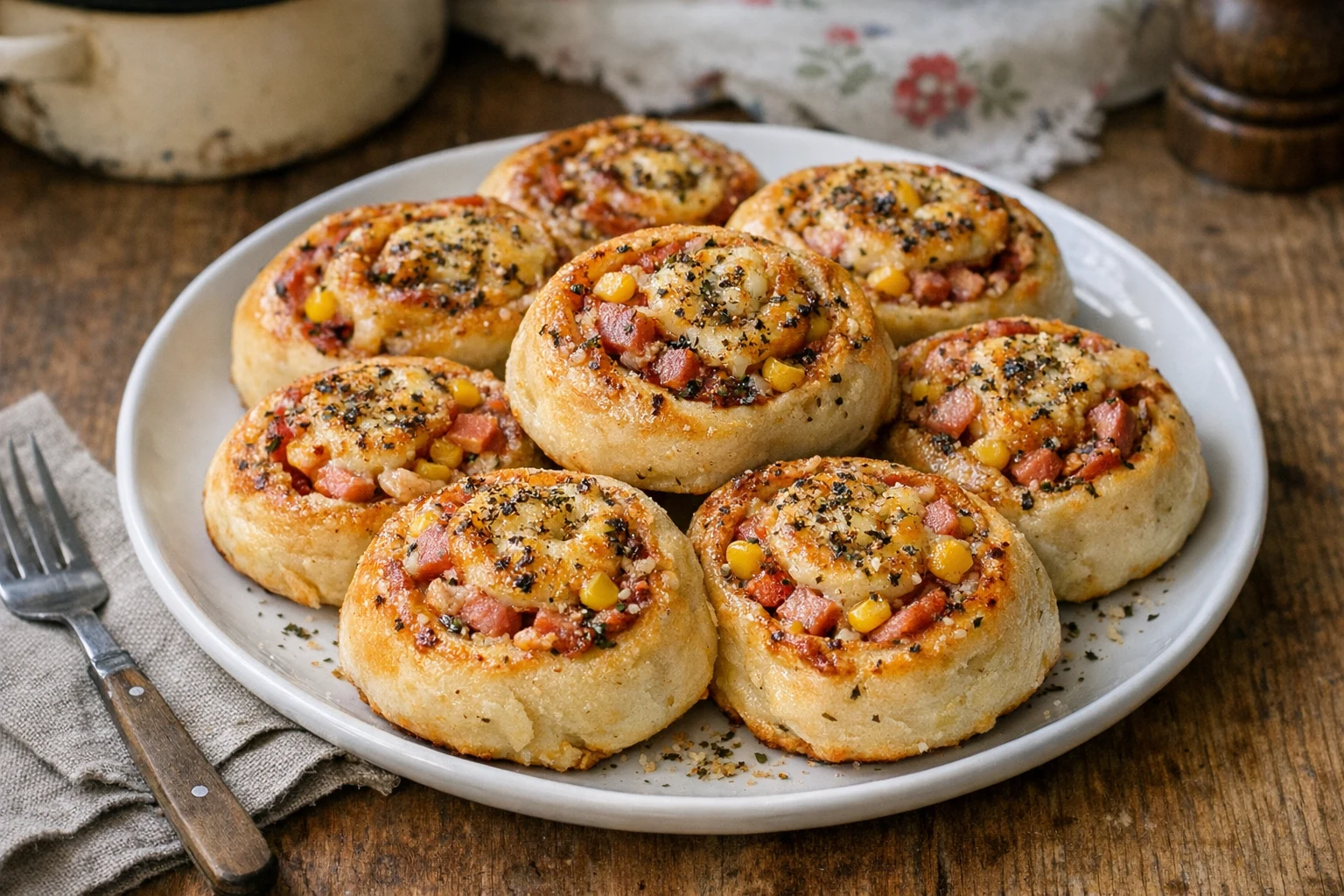 Pizzás csigák