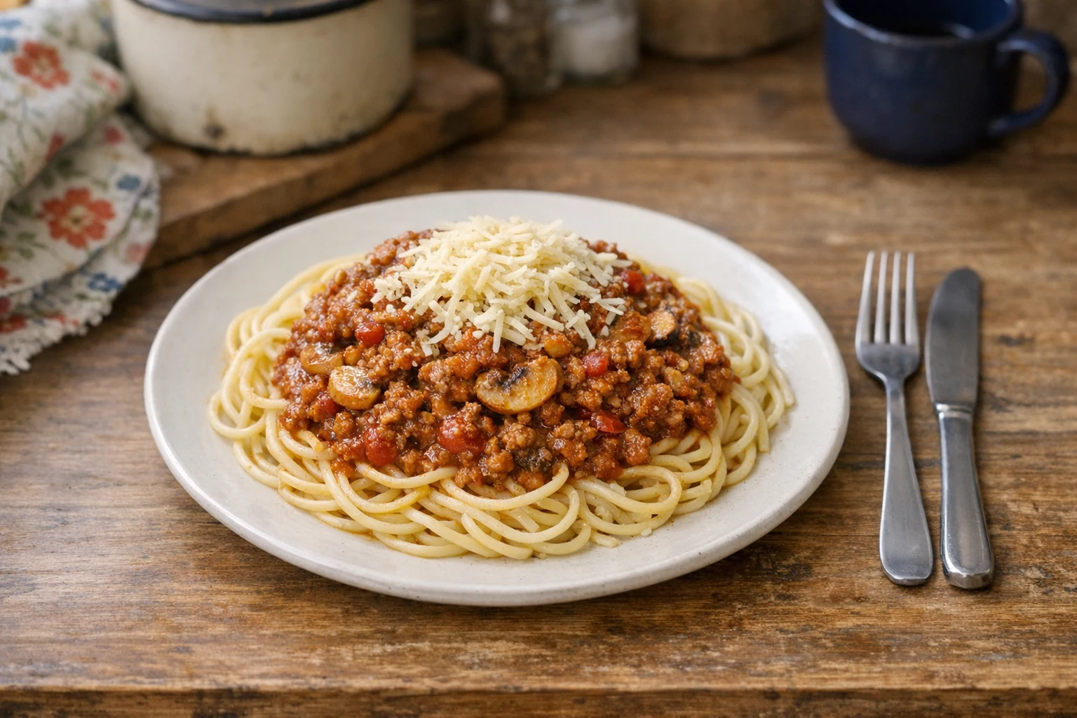 Spagetti darált hússal
