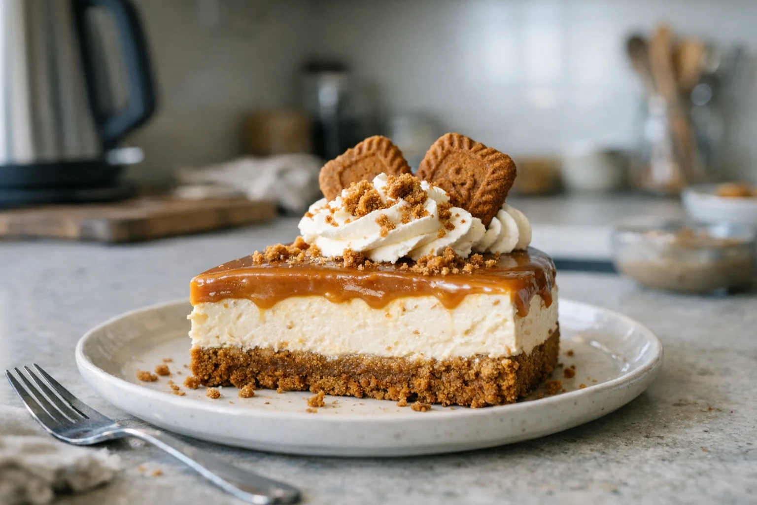 Sütés nélküli Lotus kekszes sajttorta