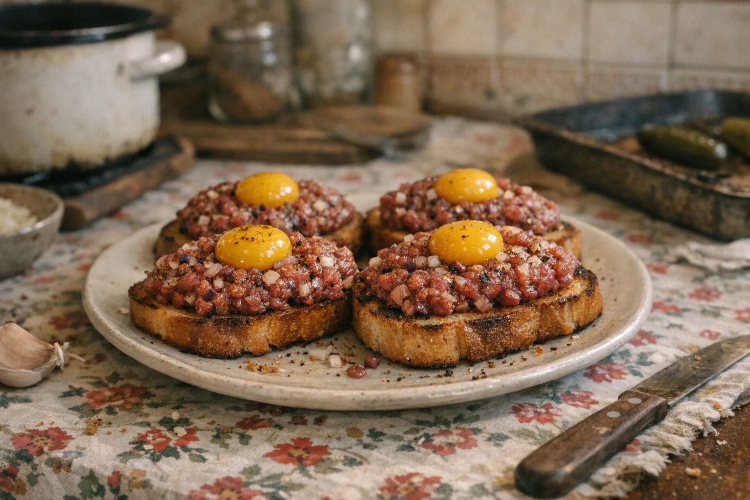 Tatár beefsteak (házi készítésű)