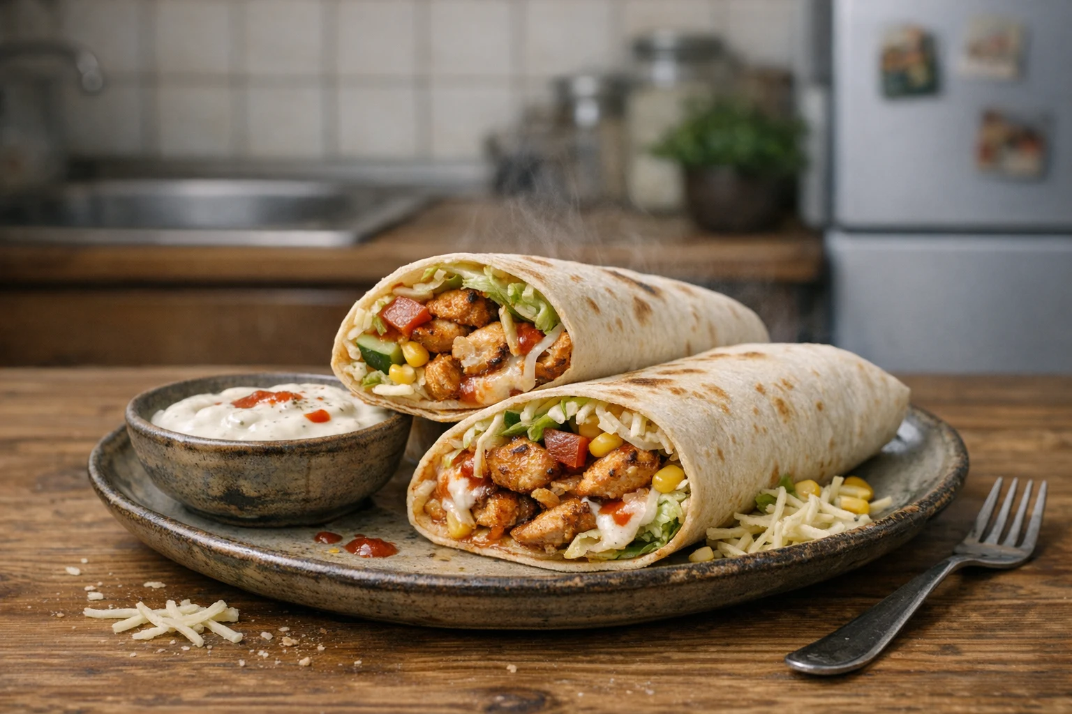Csirkés tortilla