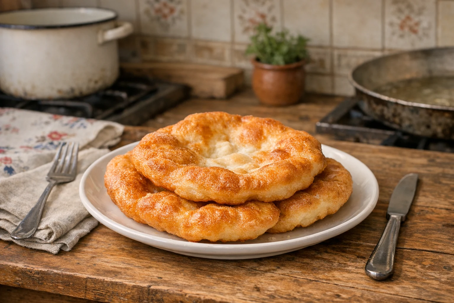 Hűtőben kelesztett lángos