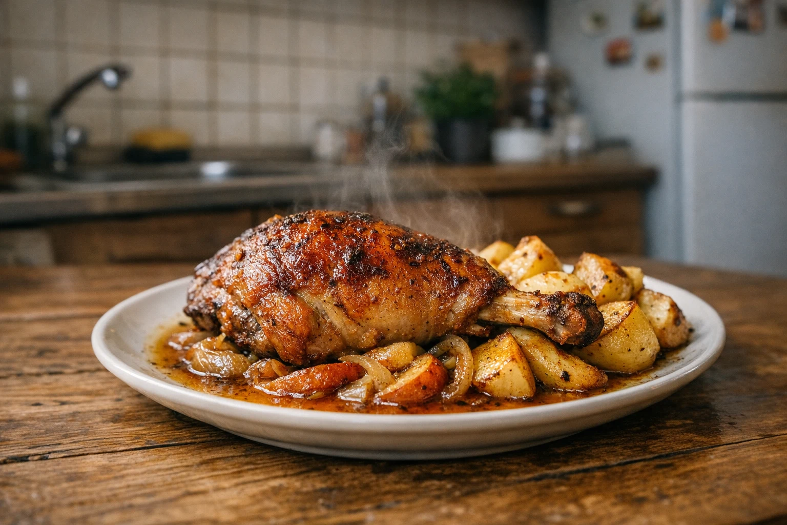 Zsidó módra, lassan sült pulykacomb